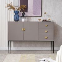Aparador Moderno Griselda 3 Cajones/2Puertas Color Gris Oscuro TU MESITA