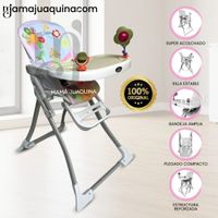 Silla de Comer Plegable «JUNGLE» Rosado