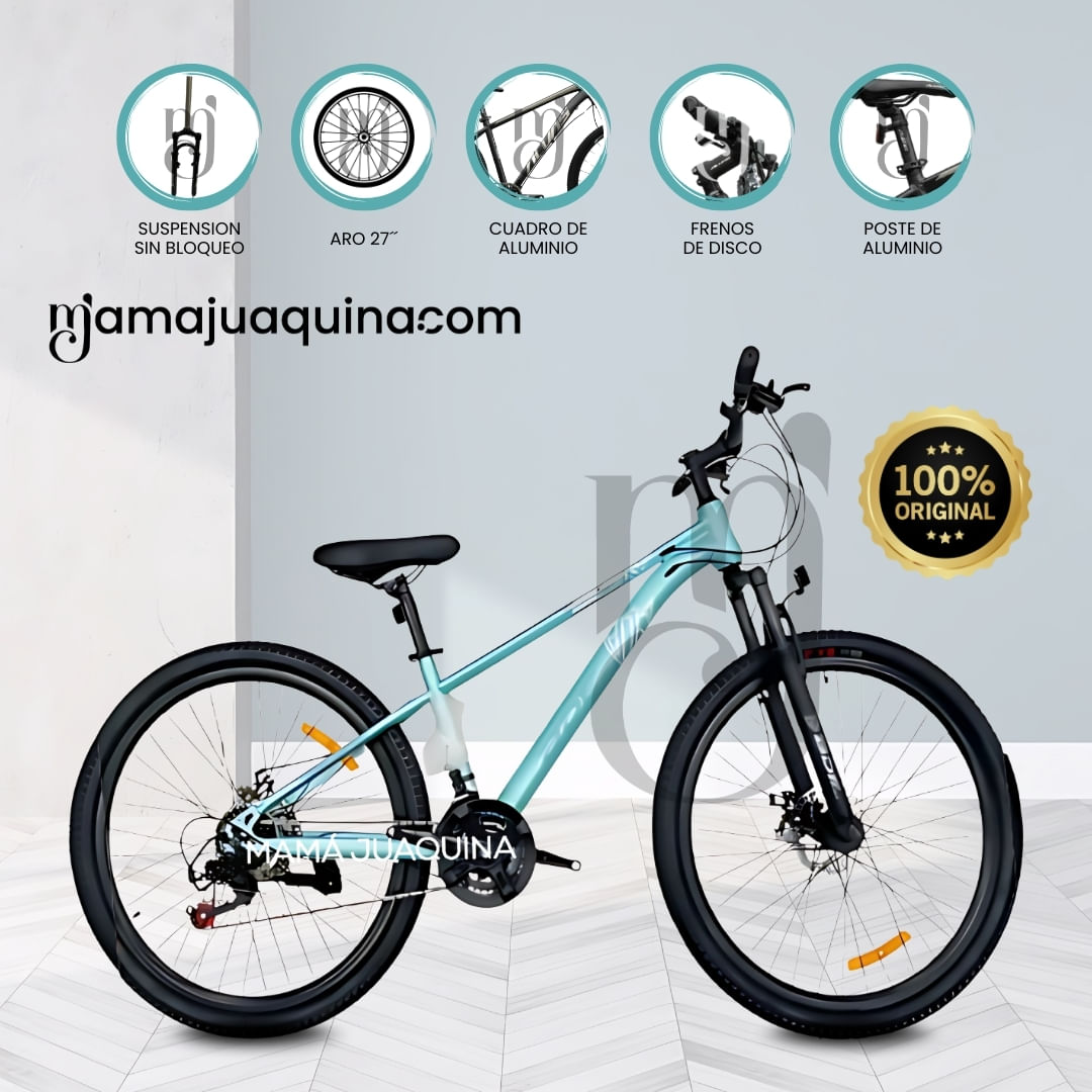 Bicicleta Deportiva Aro 27.5 «COLLIN» Verde Agua