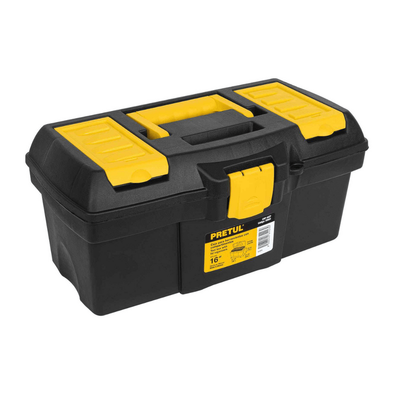 CAJA DE HERRAMIENTAS CON COMPARTIMIENTOS PRETUL 16 PULGADAS