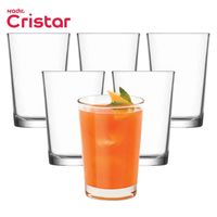 Vasos de Vidrio Cristar Herradura 200ml Resistente Pack X6