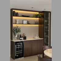 Mueble de Bar Moderno Irish Color Fume/Blanco con Luces Led TU MESITA