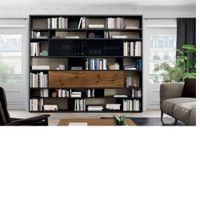 Moderno Estante Funcional Jarden color Negro/Dolcetto 2 puertas TU MESITA