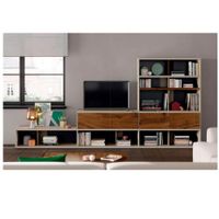 Librero Estante Moderno Jackson color Taupe/Dolcetto 3 puertas TU MESITA