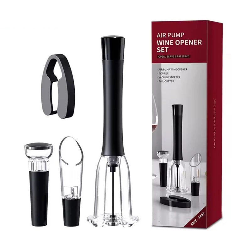 Set Saca Corcho 4 en 1 Vino Accesorios Elegantes