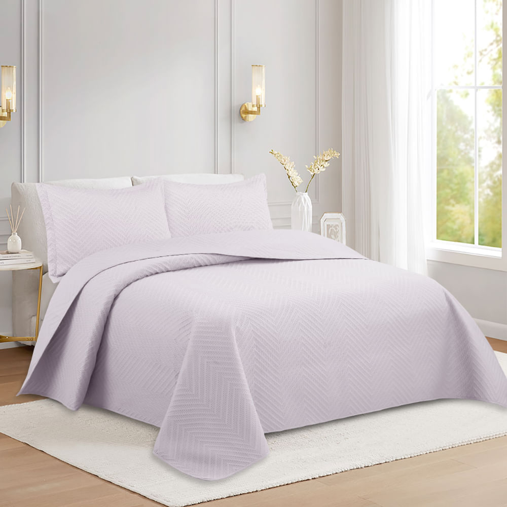 Cubrecama Pv26 Pinsonic Lila King