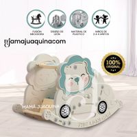 Balancín Leoncito Montable para Bebés «LEO´S CAR» Verde agua