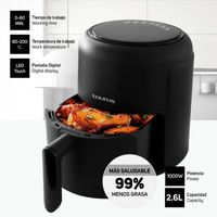 FREIDORA DE AIRE NEGRA 2.6L 1000W BLACK FRYER TAURUS - OFERTA!