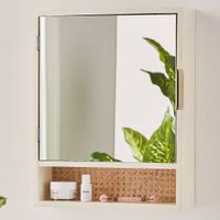 Mueble de Baño Flotante con Espejo Evelyn Color Manzano TU MESITA