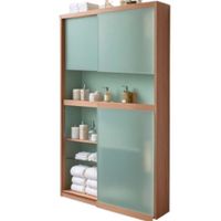Mueble de Baño Ruben con Puertas de Vidrio Color Sapelli/Agave TU MESITA
