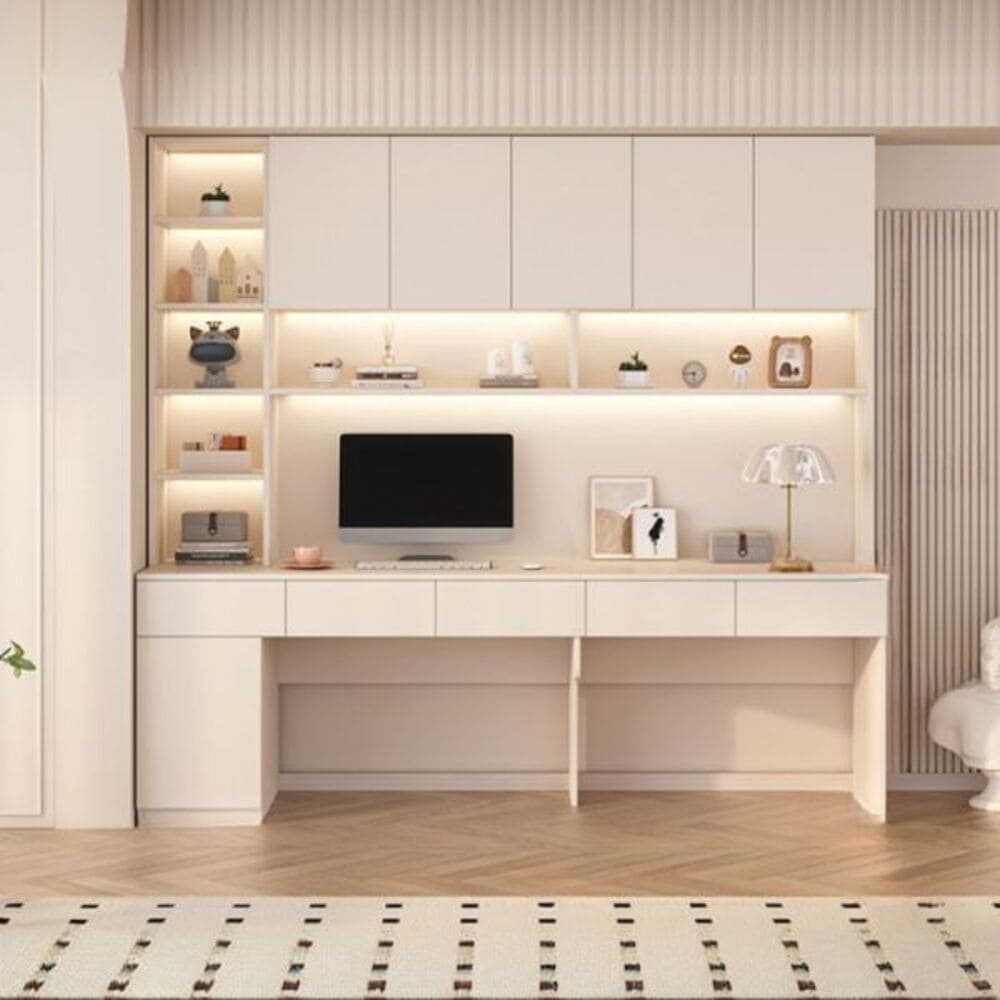 Escritorio Moderno Hikari con Luces Led Color Blanco TU MESITA