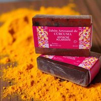 JABON DE CURCUMA ARTESANAL DE GLICERINA 100 GR.