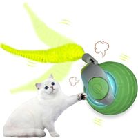 JUGUETE INTERACTIVO PARA GATOS PELOTA INTELIGENTE CON COLA VERDE