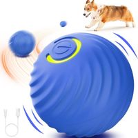 PELOTA PARA PERROS JUGUETE DE REBOTE INTERACTIVO PET GRAVITY AZUL