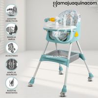 Silla de Comer con Mecedora «LULÚ» con juguete Verde