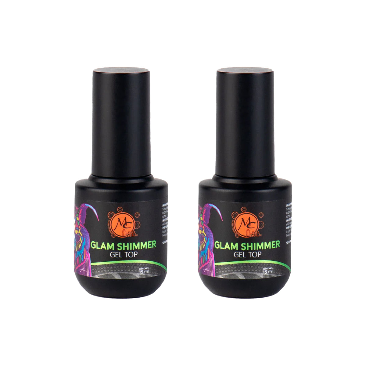 Gel Top Glam Shimmer 15Ml - Mc Nails 2 Unid