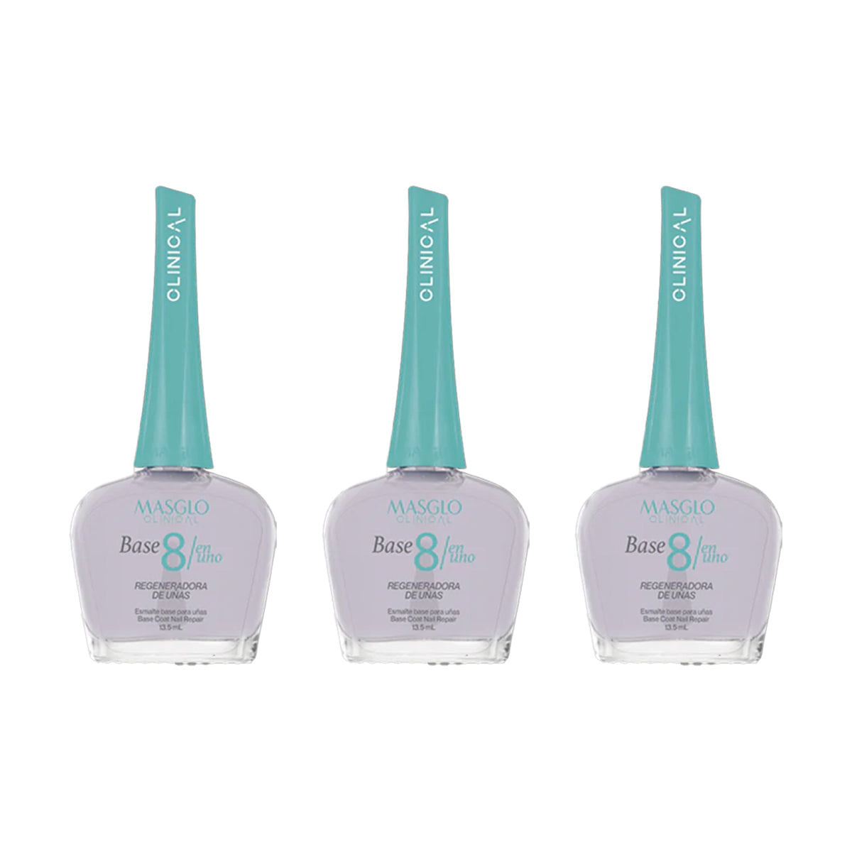 Masglo Base 8 En 1 Regeneradoras De Uña 13,5Ml - 3 Unid