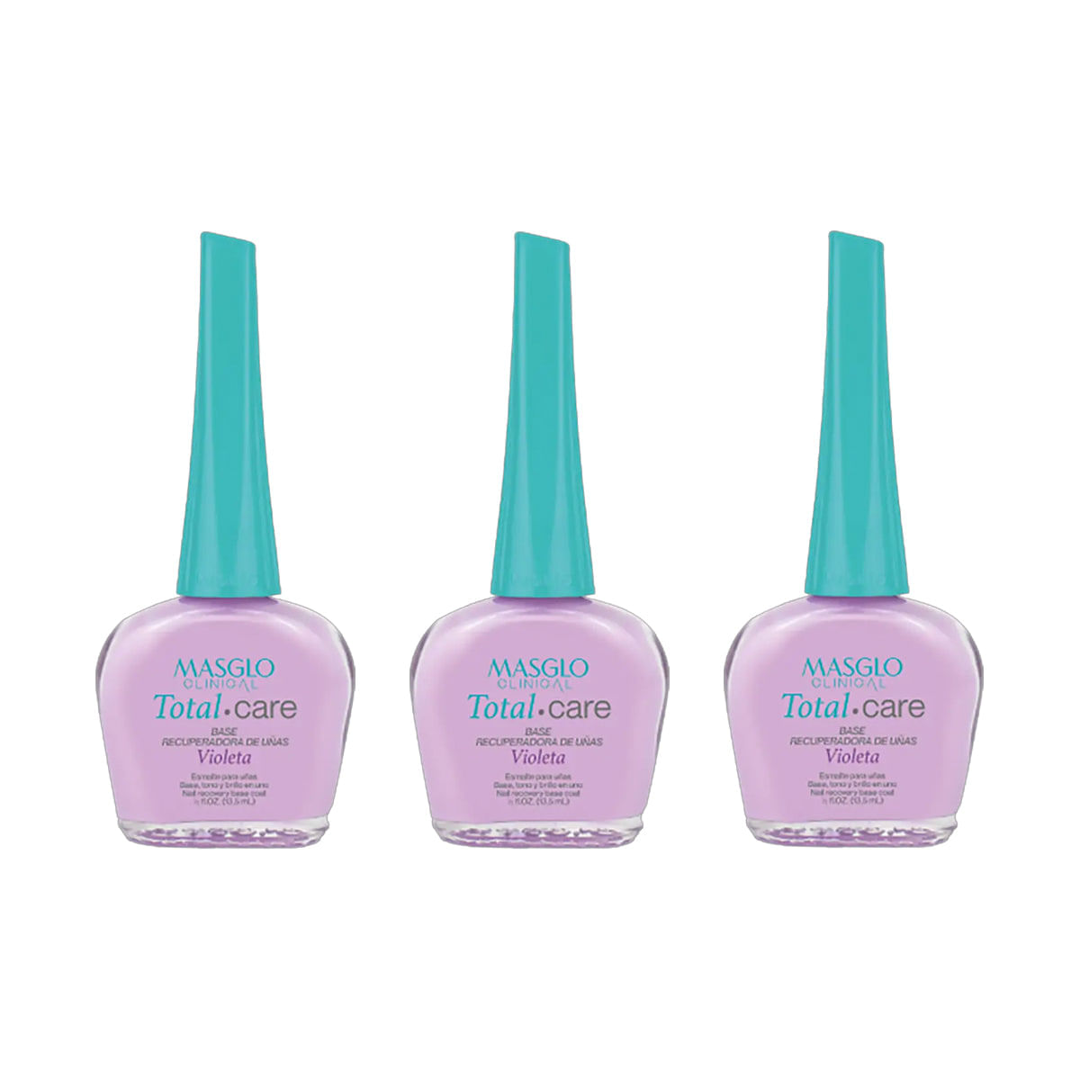 Masglo Base Recuperadora De Uña Violeta 13,5Ml - 3Und