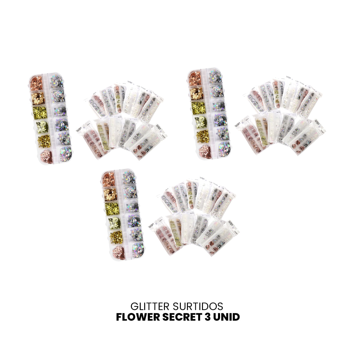 Flower Secret Glitter Surtidos - 3 Unid