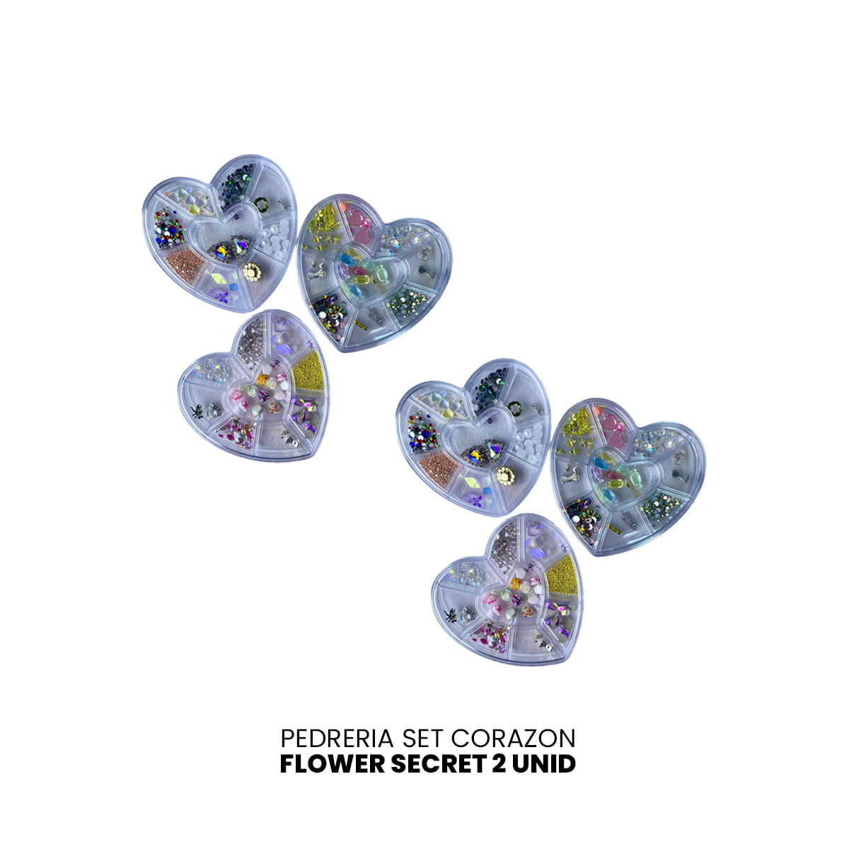 Flower Secret Pedreira Set Corazon - 2 Unid