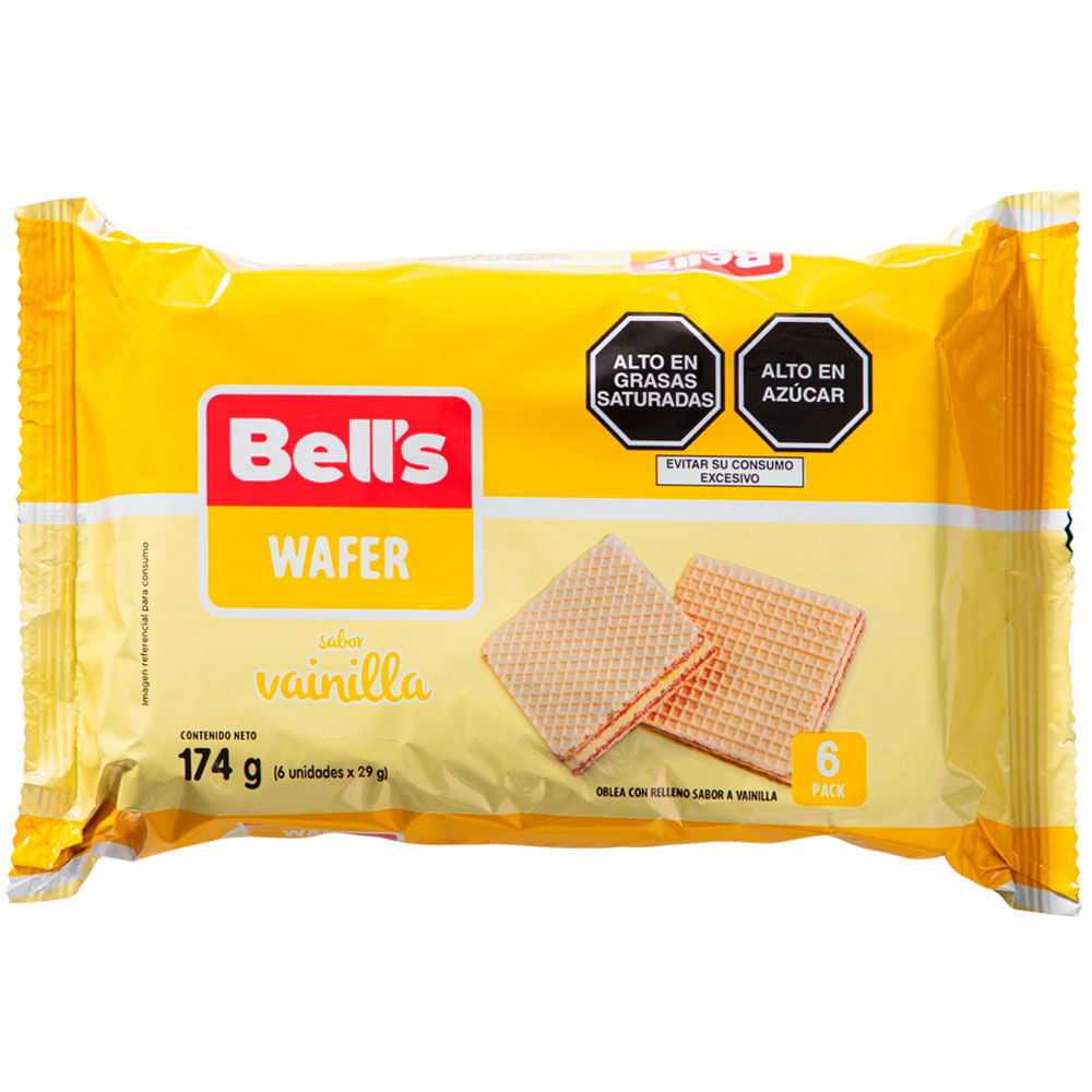 Wafer BELL'S Sabor a Vainilla Paquete 6un