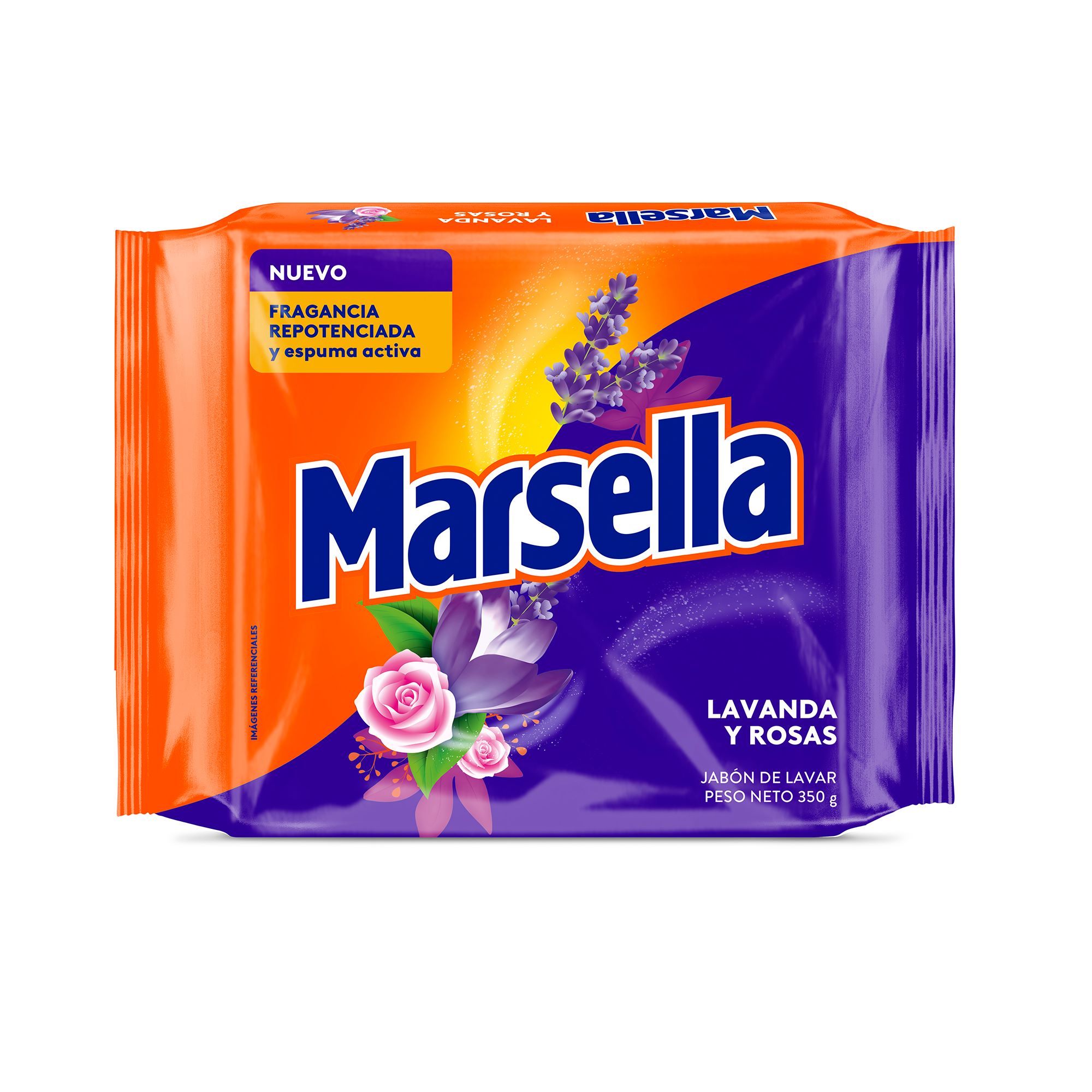 Jabón de Ropa MARSELLA Floral Paquete 350g