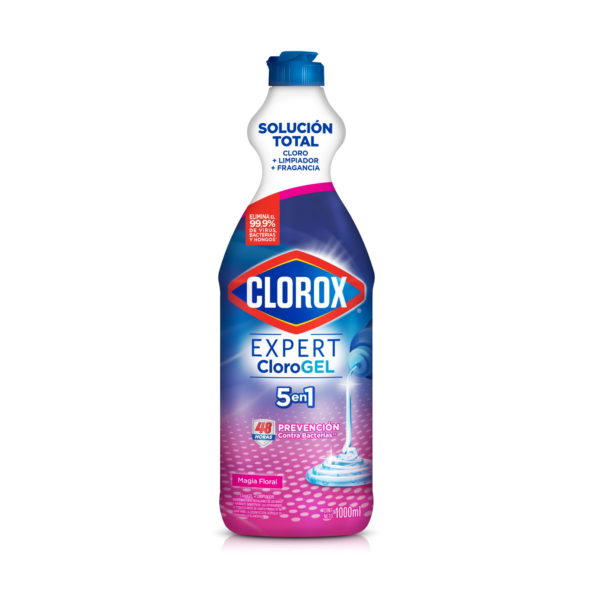 Lejía en Gel CLOROX Magia Floral Botella 1L