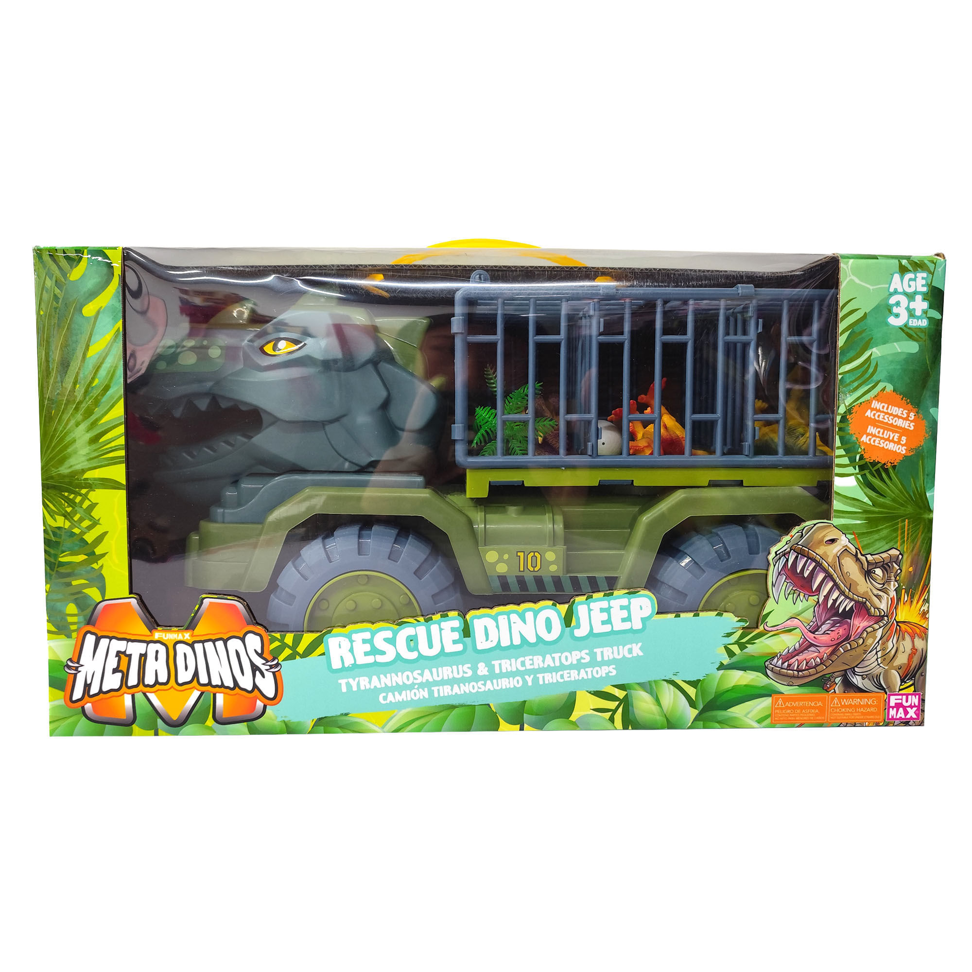 Rescate Dino Jeep Jaula METADINO 3686-10