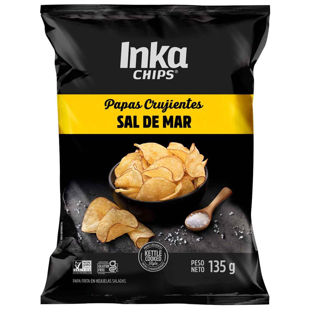 Papas INKA CHIPS con Sal de Mar Bolsa 135g PV