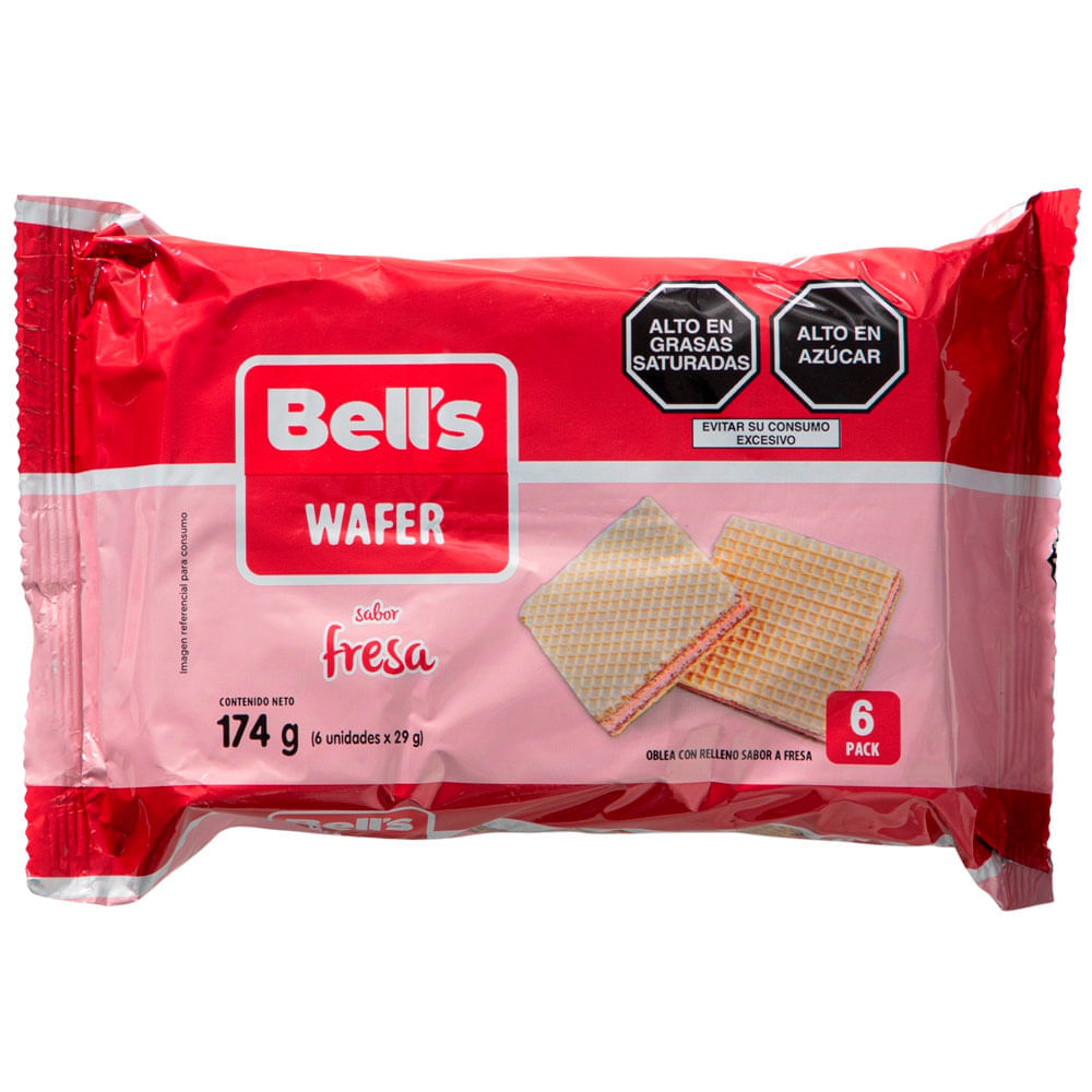 Wafer BELL'S Sabor a Fresa Paquete 6un