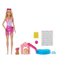 Playset fiesta en piscina con perritos BARBIE