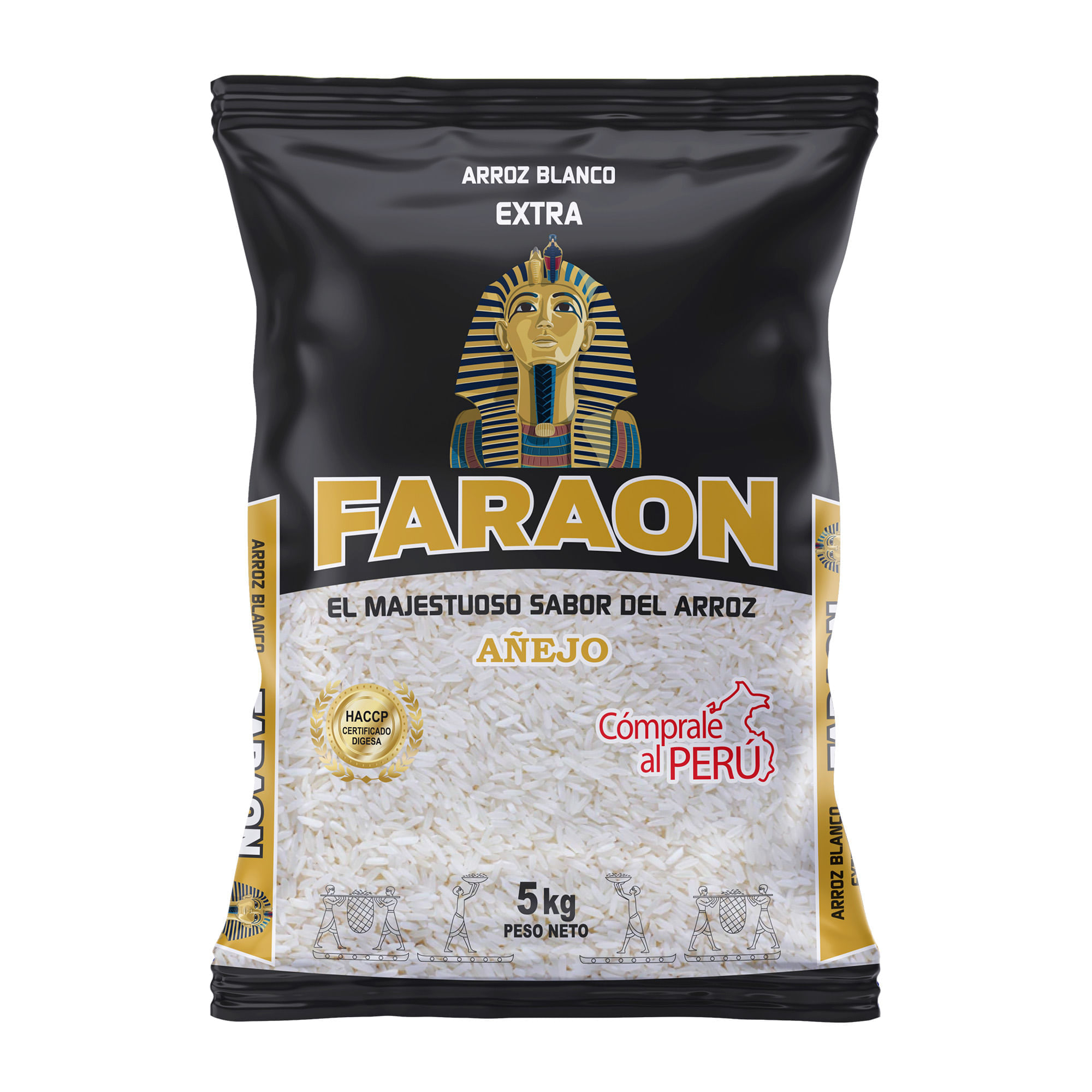 Arroz Blanco FARAON Extra Añejo Negro Bolsa 5Kg