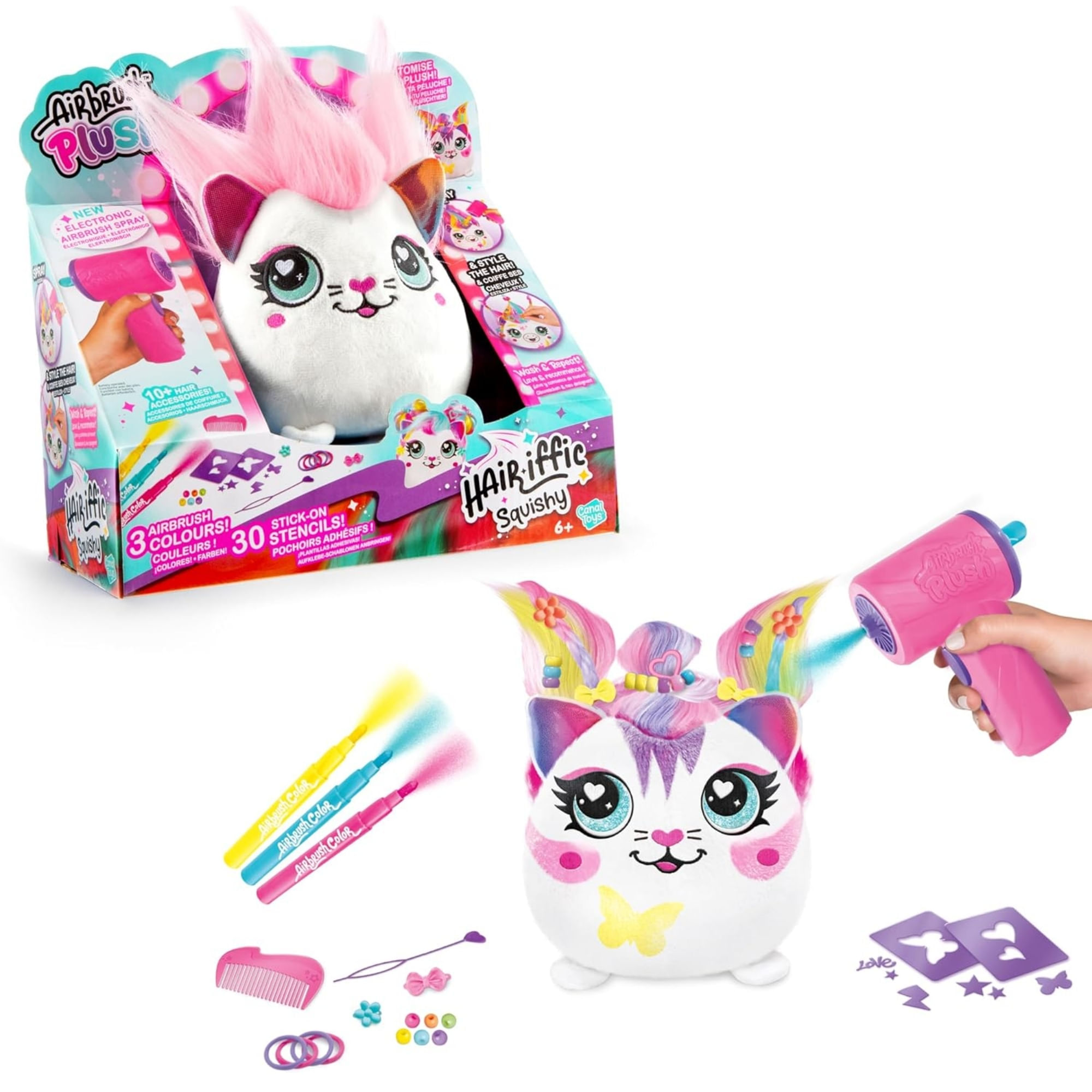 Muñeco peina y maquilla Style 4 Ever Hairiffic Squish CANAL TOYS