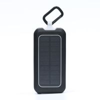 Batería externa Power System solar con linterna 18000 mAh, 30W, USB y Tipo-C, negro