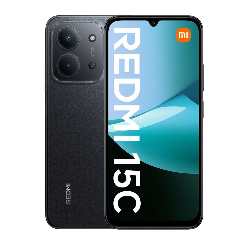 Celular Xiaomi Redmi 15C 256GB, 4GB RAM, cámara principal 50MP + frontal 8MP, 6.9"", batería de larga duración, negro