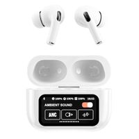 Audífonos bluetooth True Wireless Decibel Aura Touch cancelación activa, resistente al agua IPX4, duración máx. 32 horas, con pantalla táctil, blanco