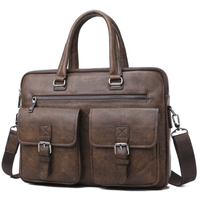 Maletin Ejecutivo Berkley Marron Casual Hombre Portalaptop 15pulg (38x28x6) Cuero Importado
