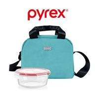 LONCHERA PYREX TÉRMICA EJECUTIVA VERDE MENTA CON TAPER REFRACTARIO RED 600 ML