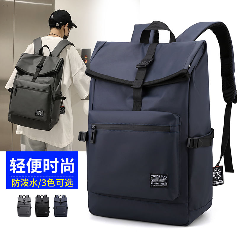 mochila cuero pu hombre azul oscuro moda
