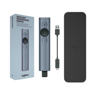 Puntero Logitech Spotlight Inalámbrico 30m, 2.4 GHz y Bluetooth, para PC/Mac/Android/iOS
