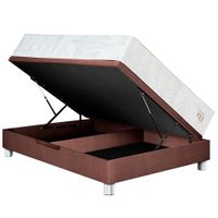 Cama Boxet PARAISO Pocket Max 2 Plazas Choco