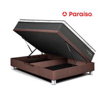Cama Boxet PARAISO Pocket Star 2 Plazas Choco