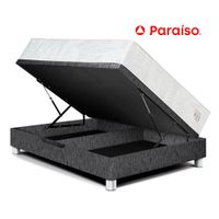 Cama Boxet PARAISO Pocket Max 2 Plazas Charcoal