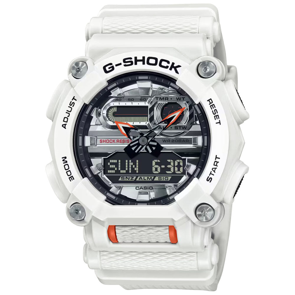 Reloj Casio G-Shock GA900AS-7A Analogico Digital Luz Led Resina Blanco