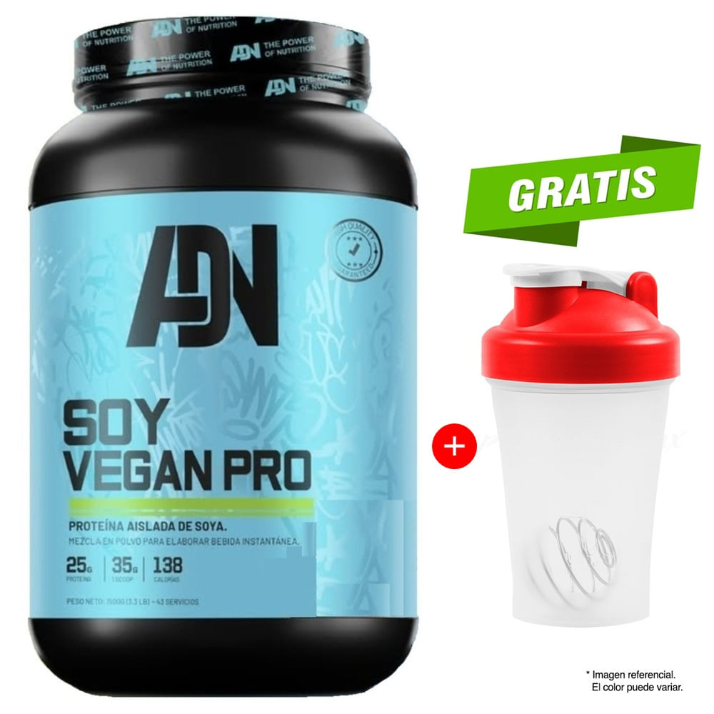 Proteína de Soy Vegan Protein 1.5 kg Vainilla - 42 Servicios