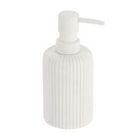 Dispensador de jabón Estriado Poliresina 230ml Blanco