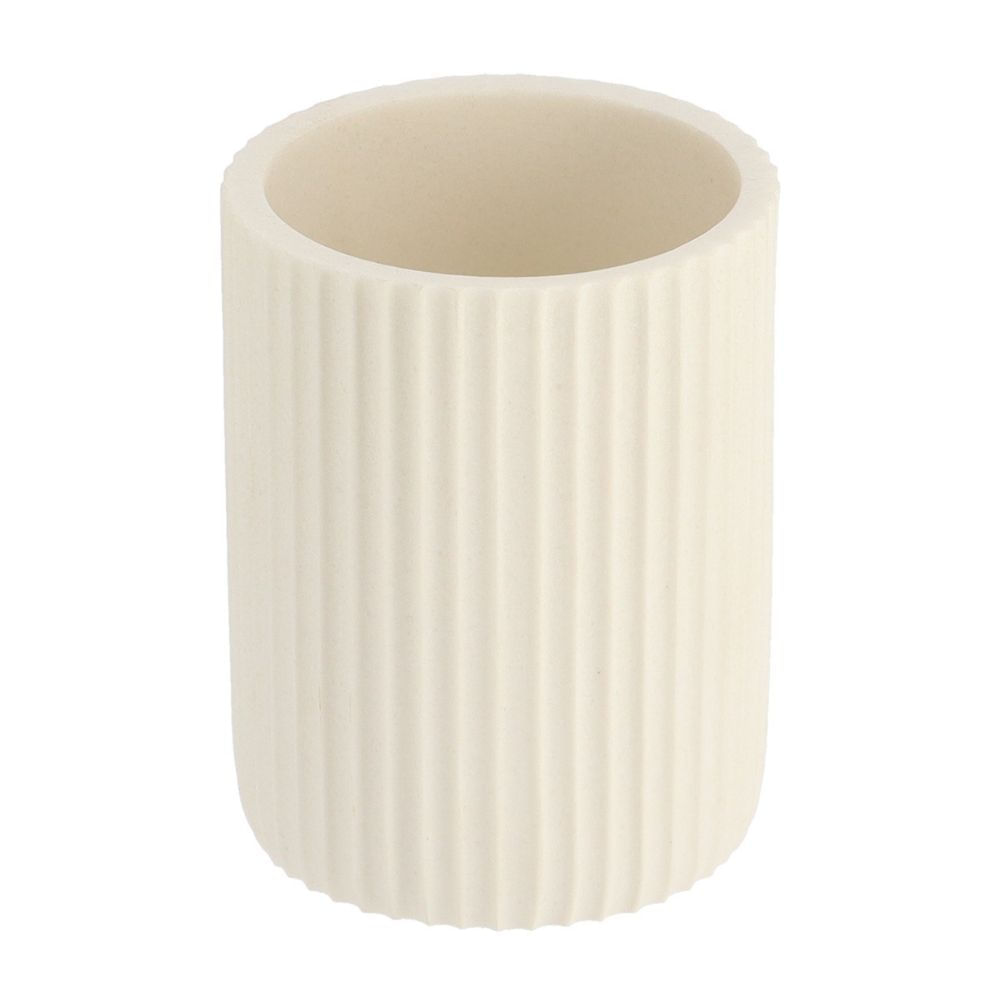 Vaso para baño Estriado Poliresina Blanco