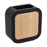 Vaso para baño Rubber Abs y Bambú Negro