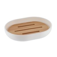 Jabonera Ps Blanco/Bambú