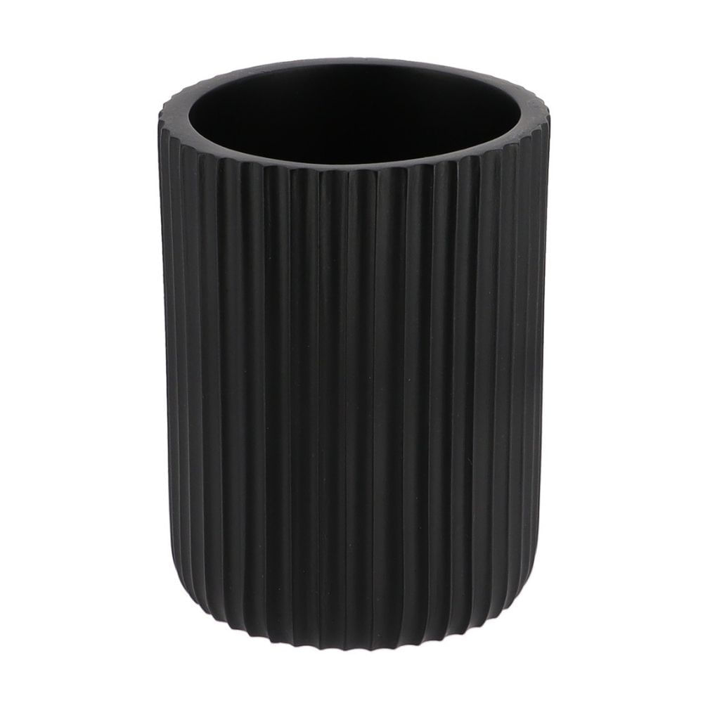 Vaso para baño Estriado Poliresina Negro